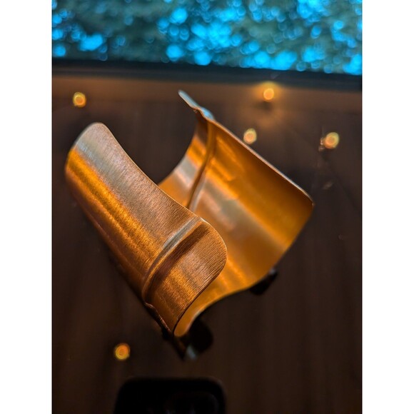 ZARA NWT Woman SS25 Metal Cuff Bracelet Brushed Golden Maximalist Statement - Picture 5 of 8